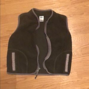 Green and gray vest